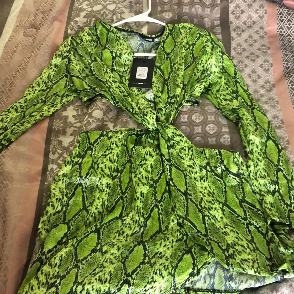 Deadly Gossip Snake Knot Mini Dress